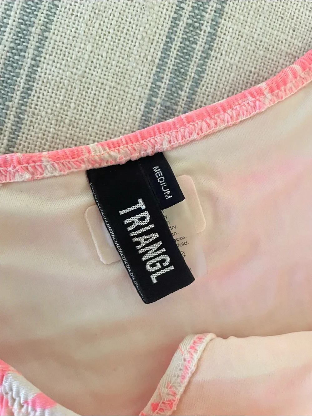 Triangl Swim Inesa Pop Floral Bikini Top Large & Bottoms Medium Matching Set